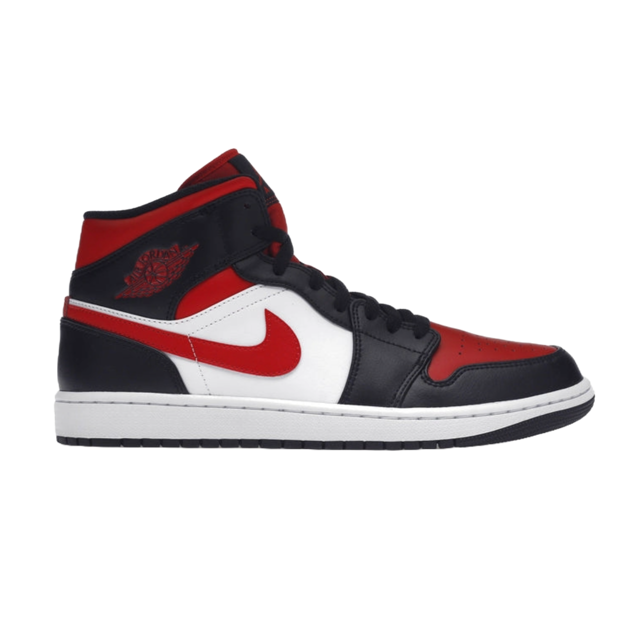 Jordan 1 Mid White Black Red (2022)